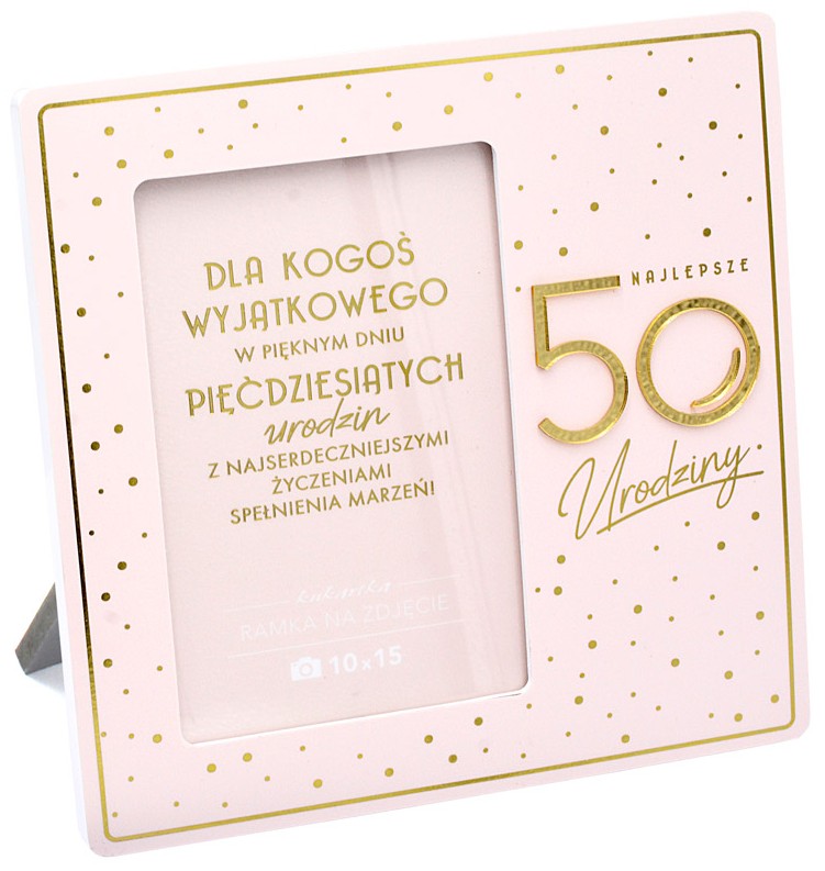 Ramka Moments Elite: URODZINY 50 (cyfry, różowe) RM-091