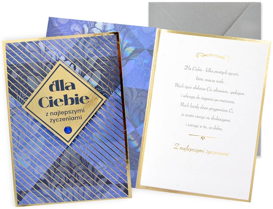 Karnet Dream Cards: "dla Ciebie z najlepszymi życzeniami" (męskie) DK-1428