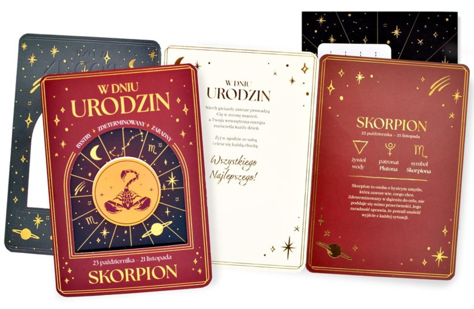 Karnet z kopertą: W DNIU URODZIN - znak zodiaku: SKORPION DK-1448
