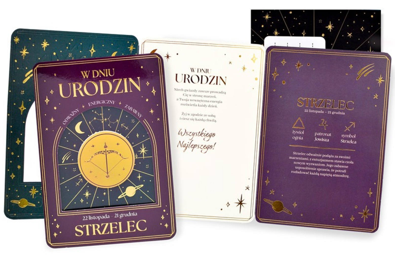 Karnet z kopertą: W DNIU URODZIN - znak zodiaku: STRZELEC DK-1449