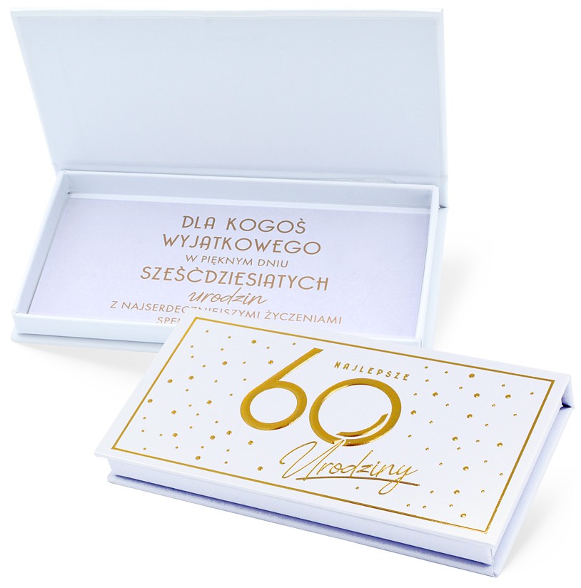 Pudełko ozdobne na banknoty Elite: Urodziny 60 MB-019