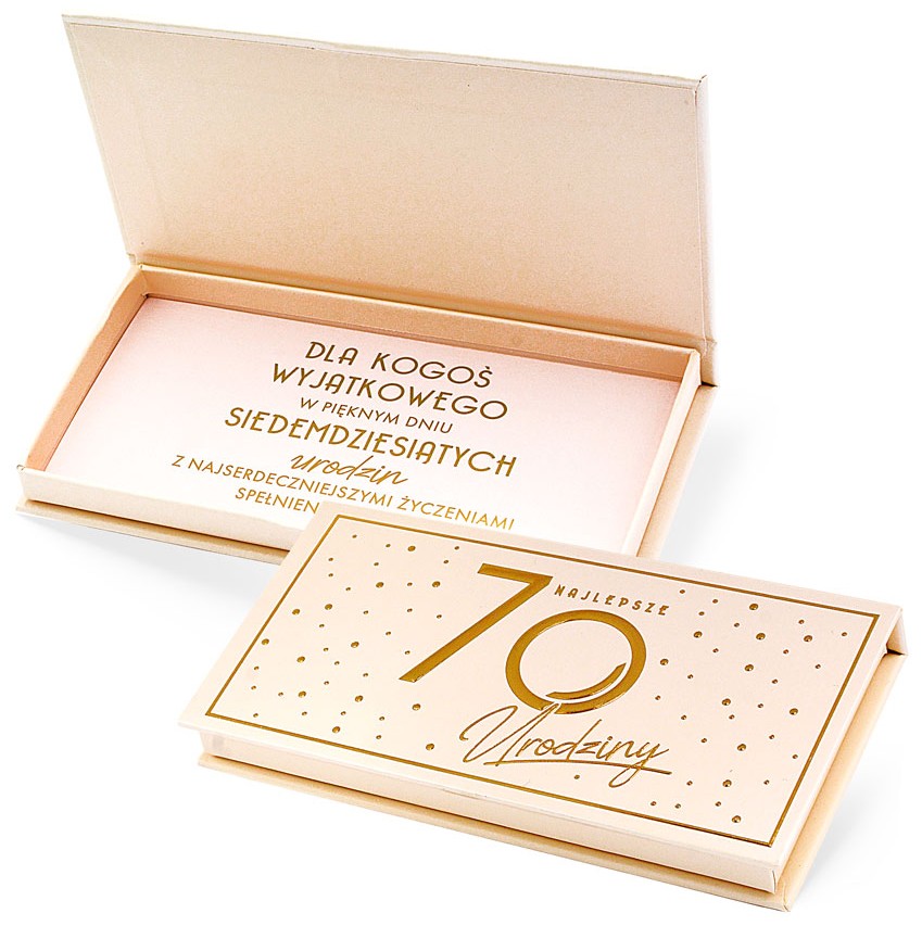 Pudełko ozdobne na banknoty Elite: Urodziny 70 MB-020