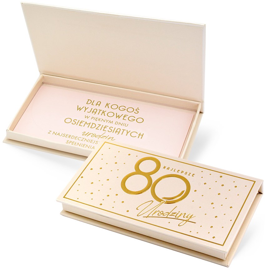 Pudełko ozdobne na banknoty Elite: Urodziny 80 MB-021