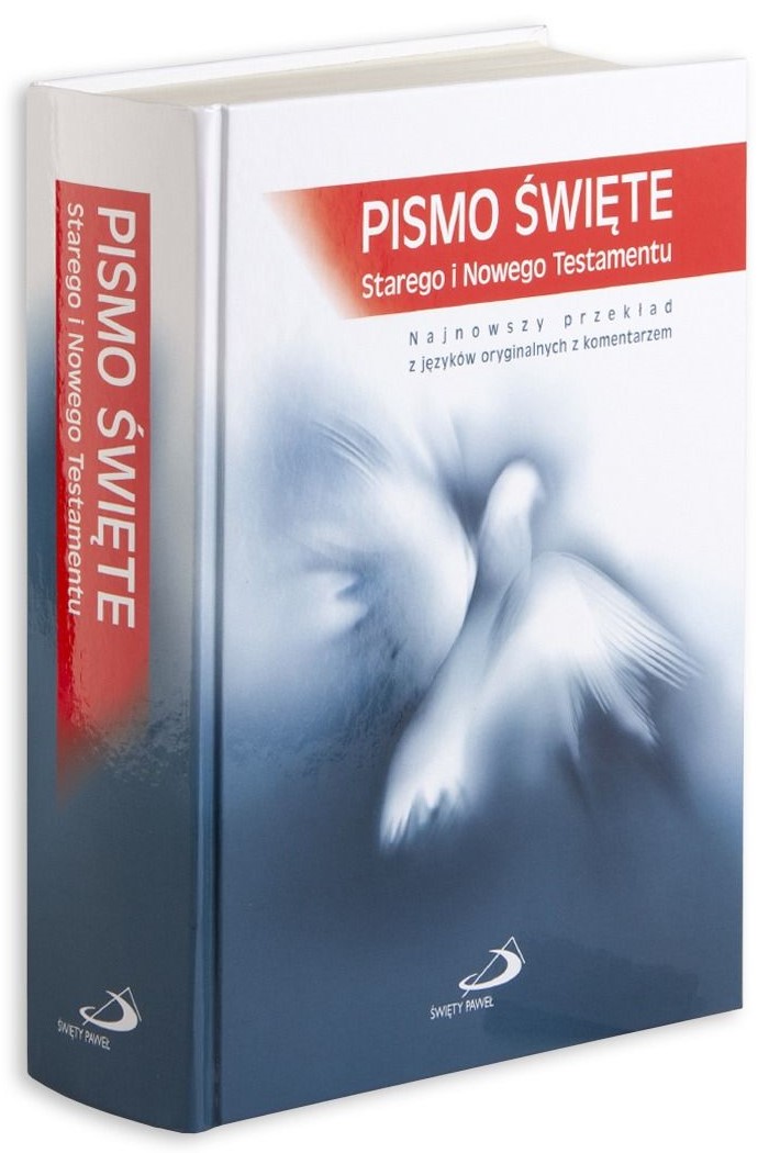 PISMO ŚWIĘTE ST i NT "z gołębicą" - duży format, oprawa twarda niebieska