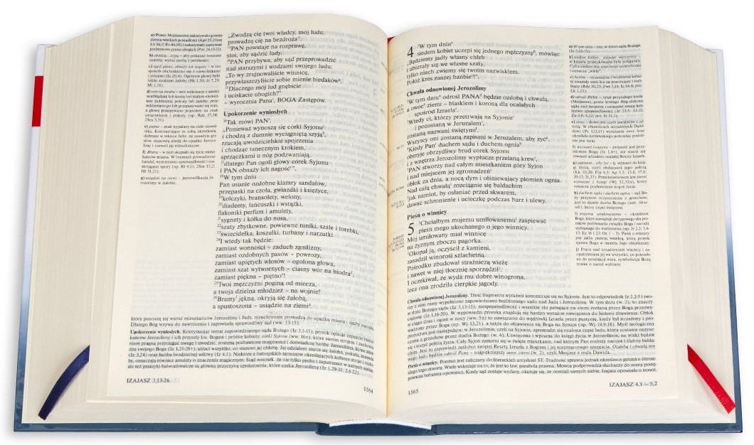 PISMO ŚWIĘTE ST i NT "z gołębicą" - duży format, oprawa twarda niebieska