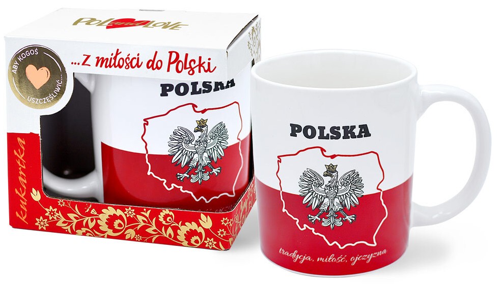 Kubek Premium kukartka "Polska - tradycja, miłość, ojczyzna" 300 ml Q-1052