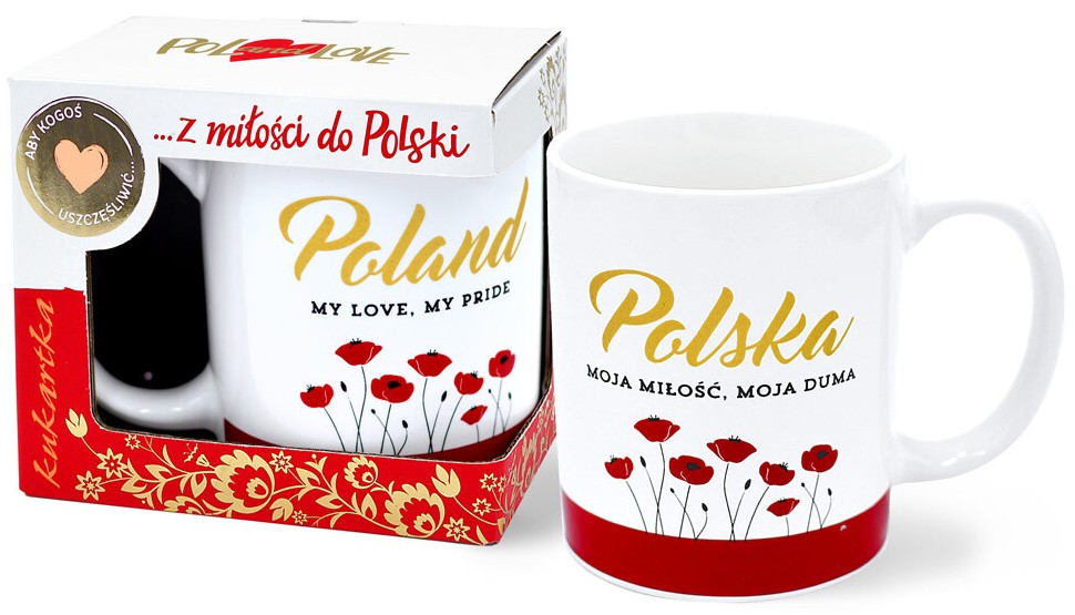 Kubek Premium kukartka "Polska - MOJA MIŁOŚĆ, MOJA DUMA" 300 ml Q-1054