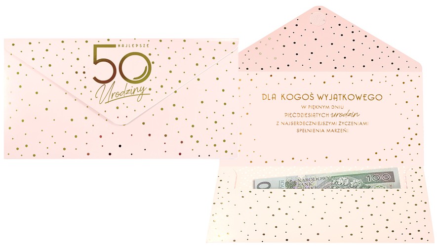 Koperta podarunkowa ELITE "Urodziny 50" KOP-055
