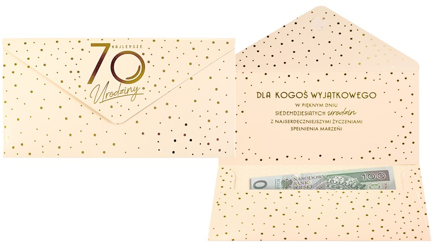Koperta podarunkowa ELITE "Urodziny 70" KOP-058