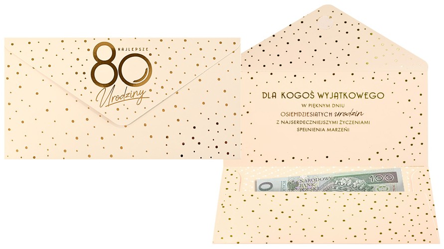 Koperta podarunkowa ELITE "Urodziny 80" KOP-059