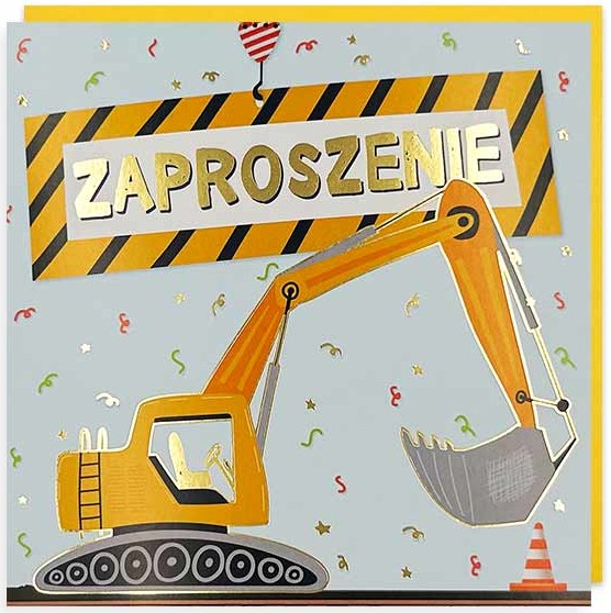 Zaproszenie z kopertą: Ogólne (koparka) PMZ-102 (1 szt.)