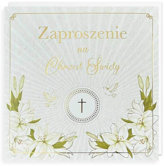 Zaproszenie z kopertą: Chrzest Święty PMZ-096 (1 szt.)