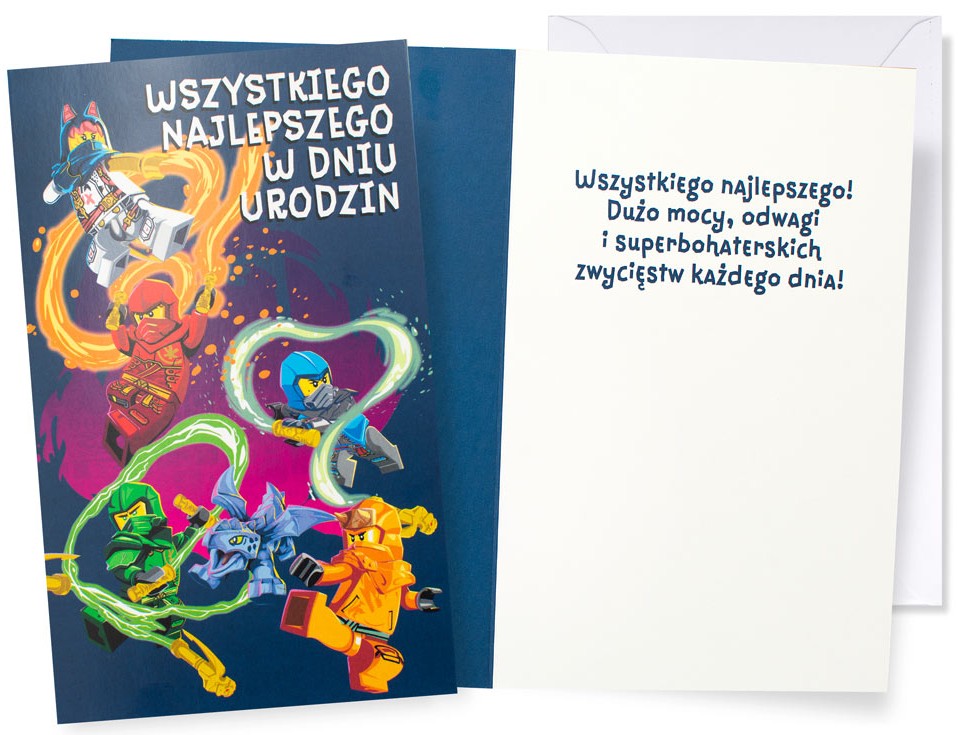 Karnet z kopertą: URODZINY (LEGO Ninjago) DHS-053
