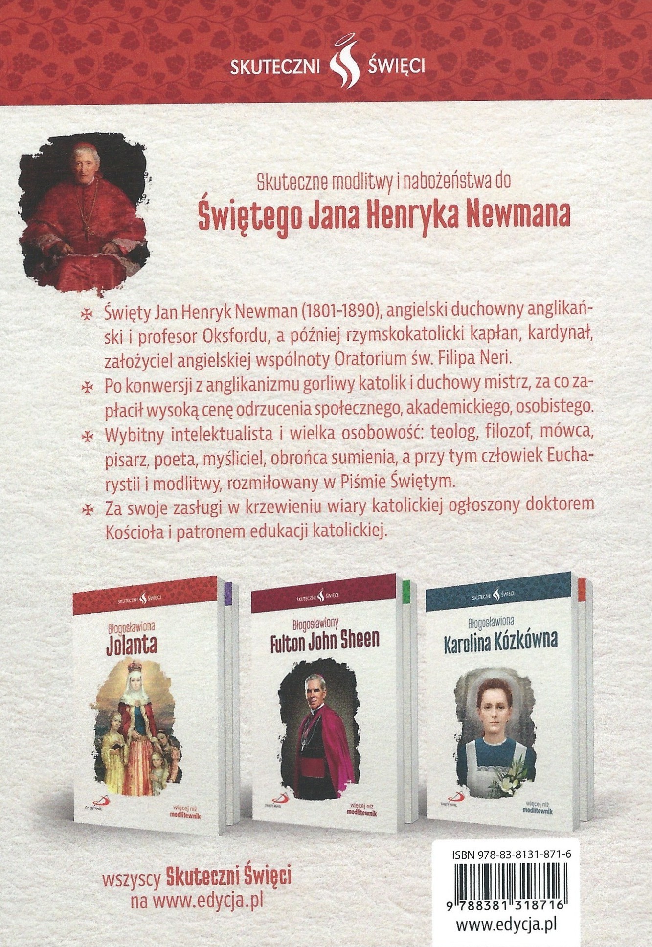 SKUTECZNI ŚWIĘCI: Święty Jan Henryk Newman - książka