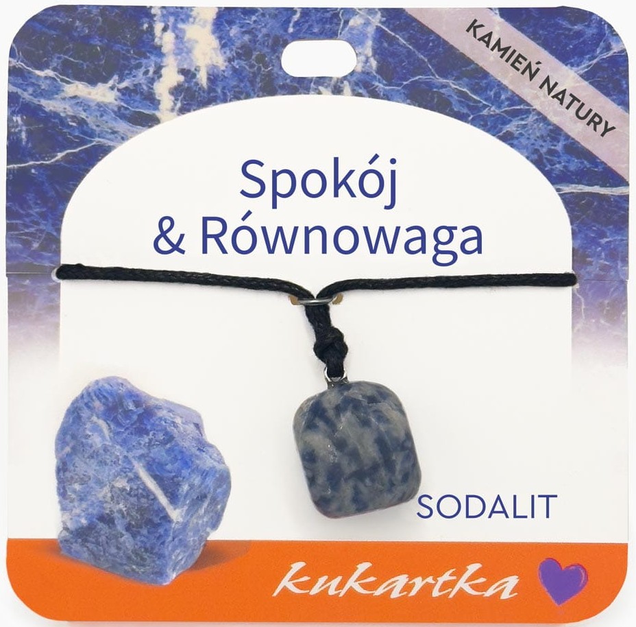 Naszyjnik kukartka: SPOKÓJ I RÓWNOWAGA (sodalit) - NAS-053