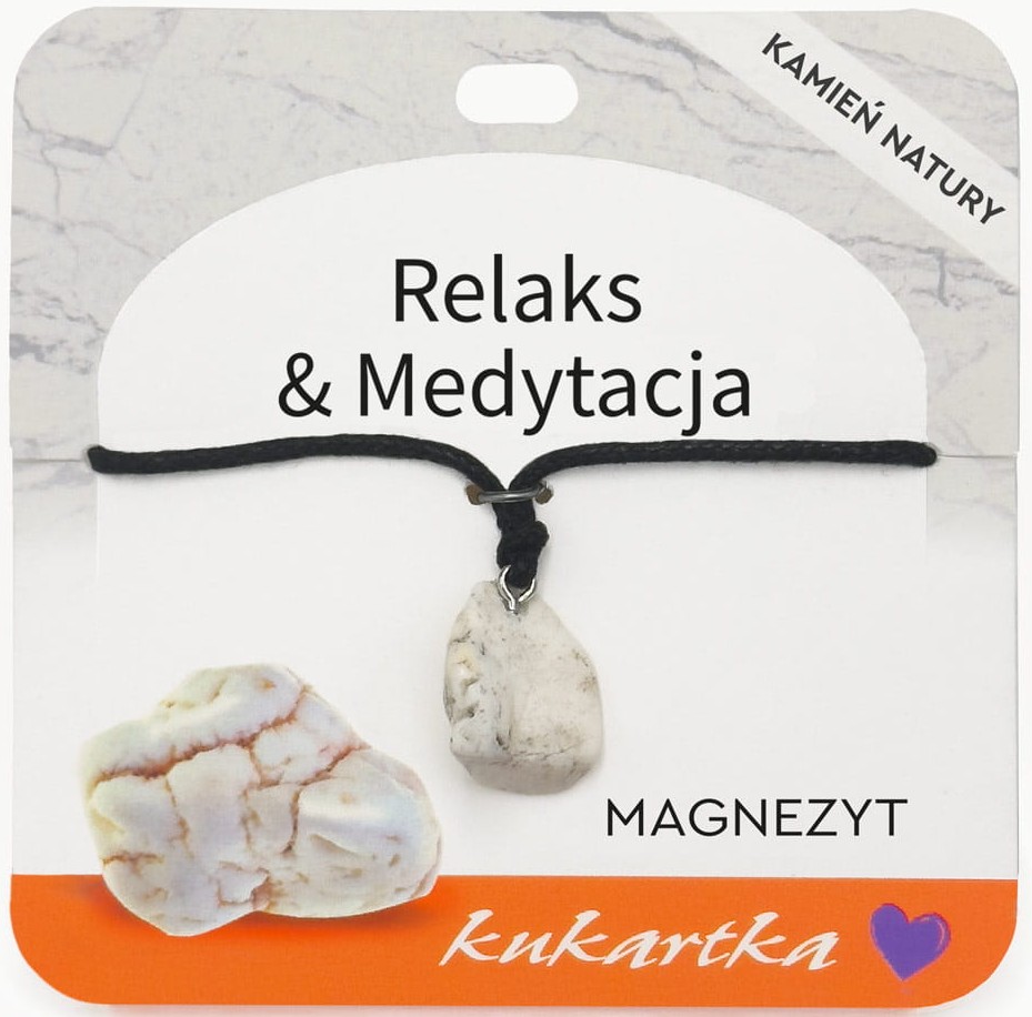 Naszyjnik kukartka: RELAKS I MEDYTACJA (magnezyt) - NAS-060