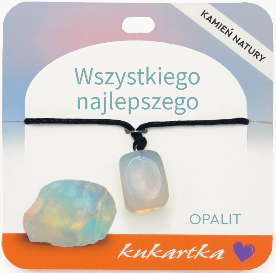 Naszyjnik kukartka: WSZYSTKIEGO NAJLEPSZEGO (opalit) - NAS-067