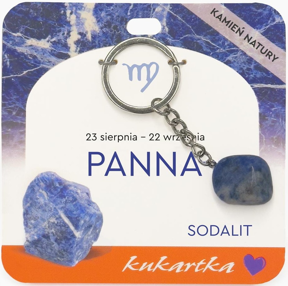 Brelok kukartka: ZNAK ZODIAKU: PANNA (sodalit) - BKN-041