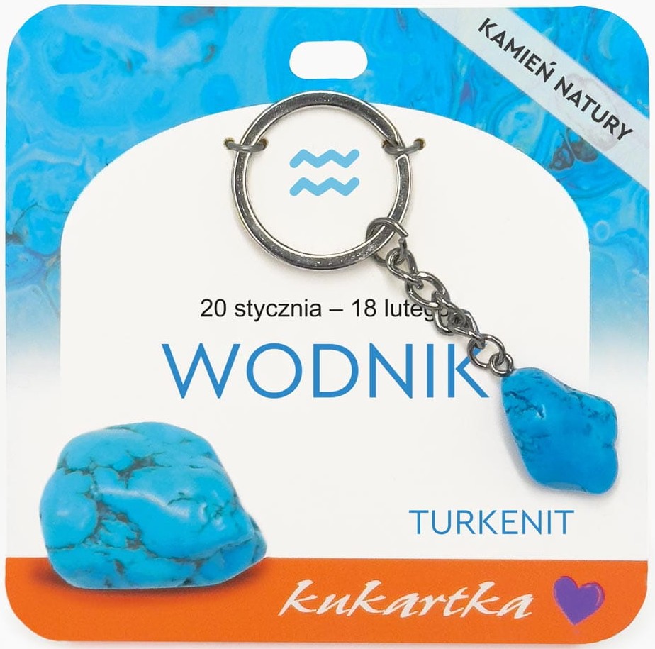 Brelok kukartka: ZNAK ZODIAKU: WODNIK (turkenit) - BKN-045