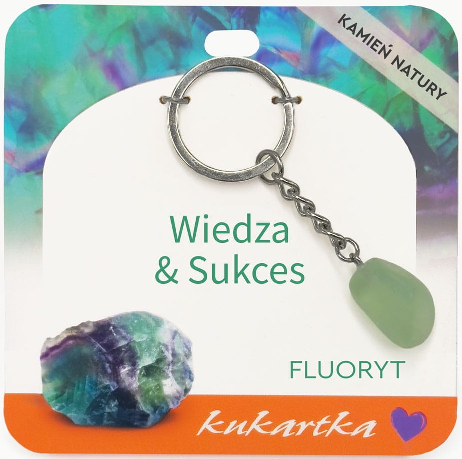Brelok kukartka: WIEDZA I SUKCES (fluoryt) - BKN-056