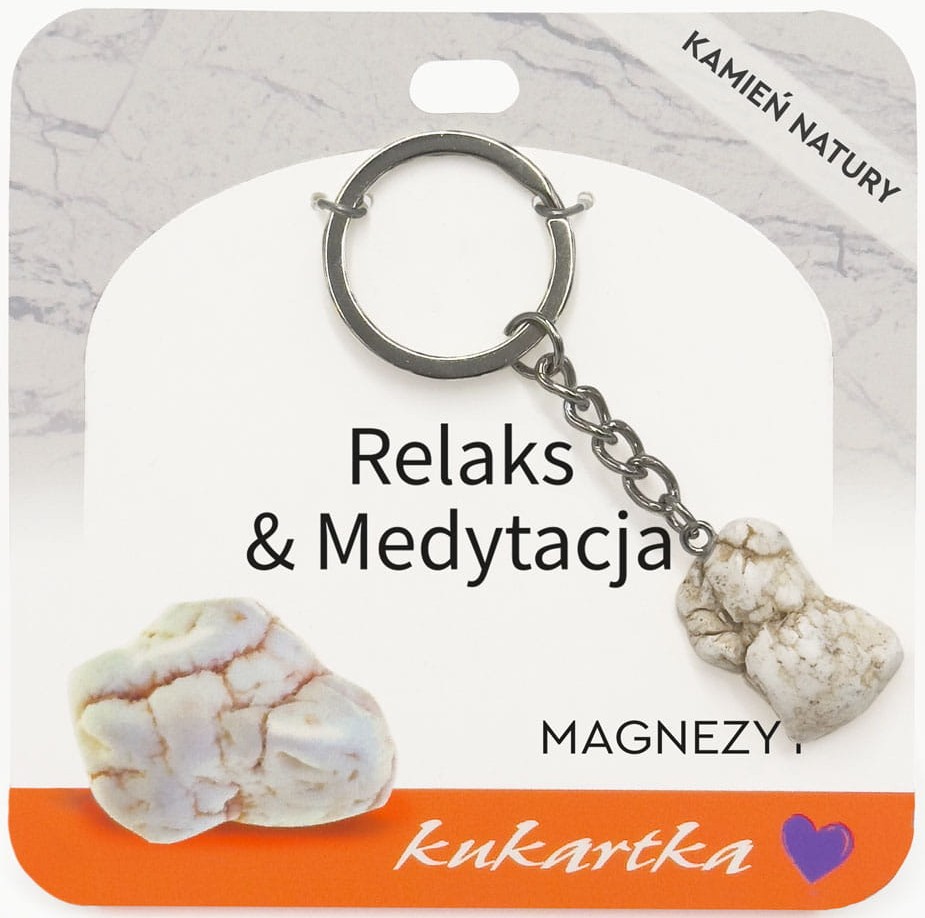 Brelok kukartka: RELAKS I MEDYTACJA (magnezyt) - BKN-060