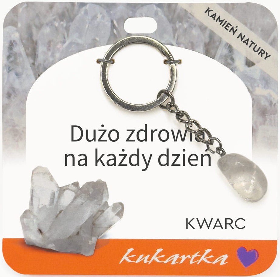 Brelok kukartka: DUŻO ZDROWIA NA KAŻDY DZIEŃ (kwarc) - BKN-066