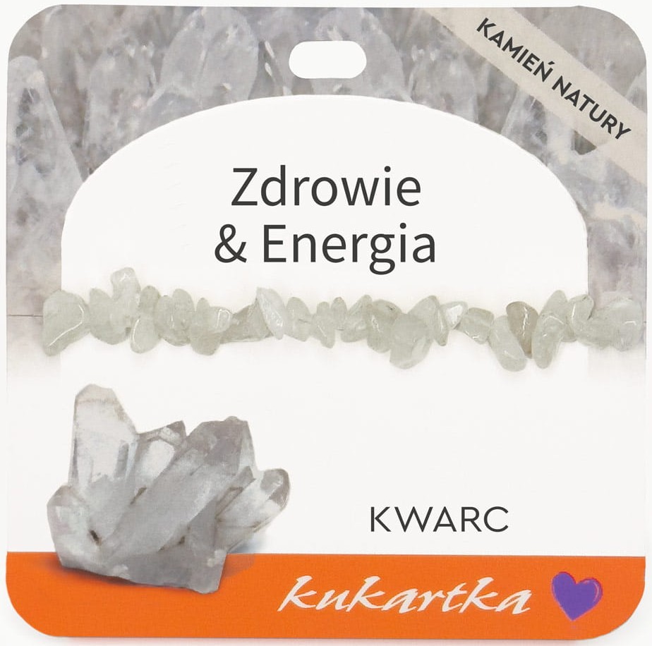 Bransoletka kukartka: ZDROWIE I ENERGIA (kwarc) - BRA-054