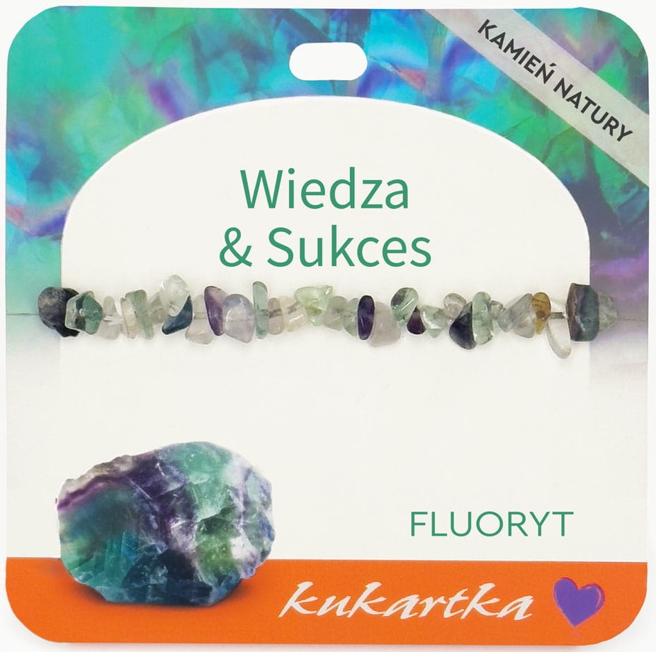Bransoletka kukartka: WIEDZA I SUKCES (fluoryt) - BRA-056