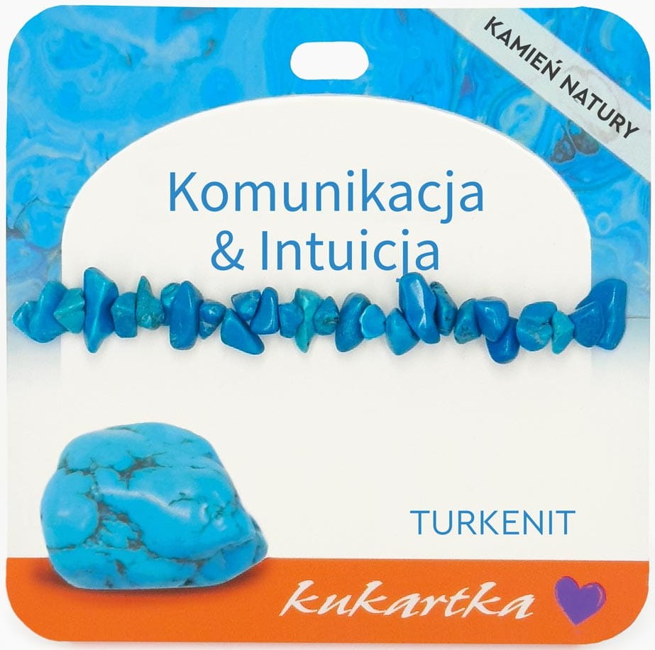 Bransoletka kukartka: KOMUNIKACJA I INTUICJA (turkenit) - BRA-057