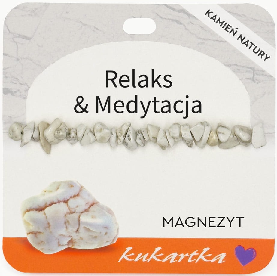 Bransoletka kukartka: RELAKS I MEDYTACJA (magnezyt) - BRA-060