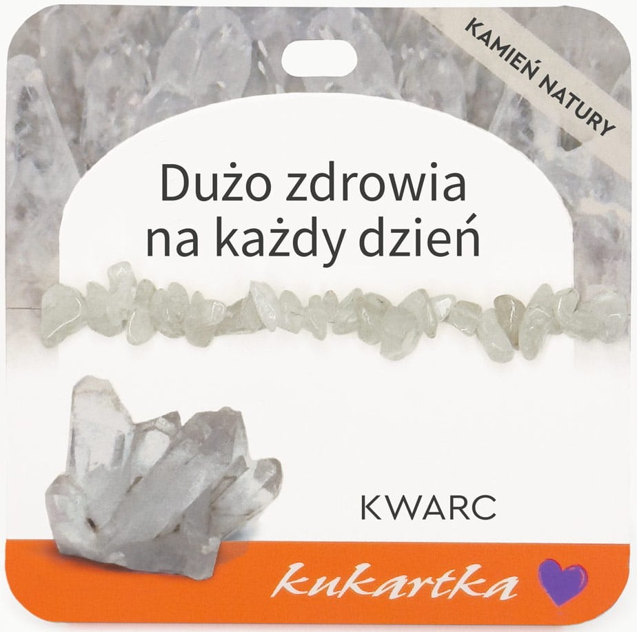 Bransoletka kukartka: DUŻO ZDROWIA NA KAŻDY DZIEŃ (kwarc) - BRA-066