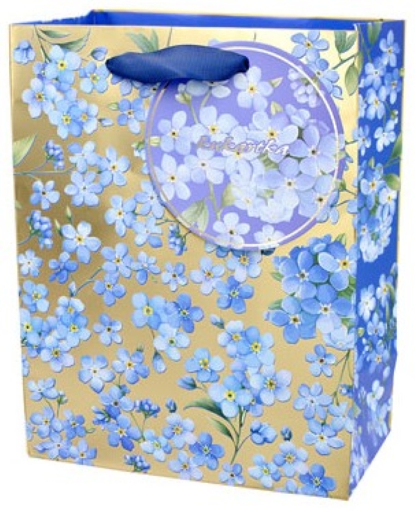 Torba prezentowa kukartka - seria kwiatowa 17,7x22,8x9,8 cm QM-354 wzór 1