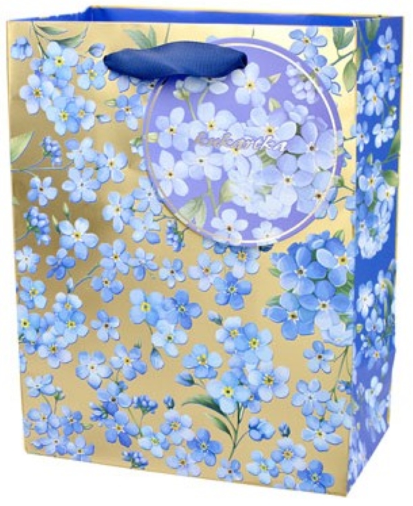 Torba prezentowa kukartka - seria kwiatowa 12,8x17,9x8 cm QS-257 wzór 2