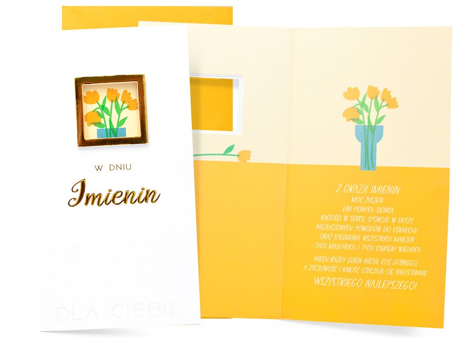 Karnet Passion Moments z kopertą: W Dniu Imienin PM-466