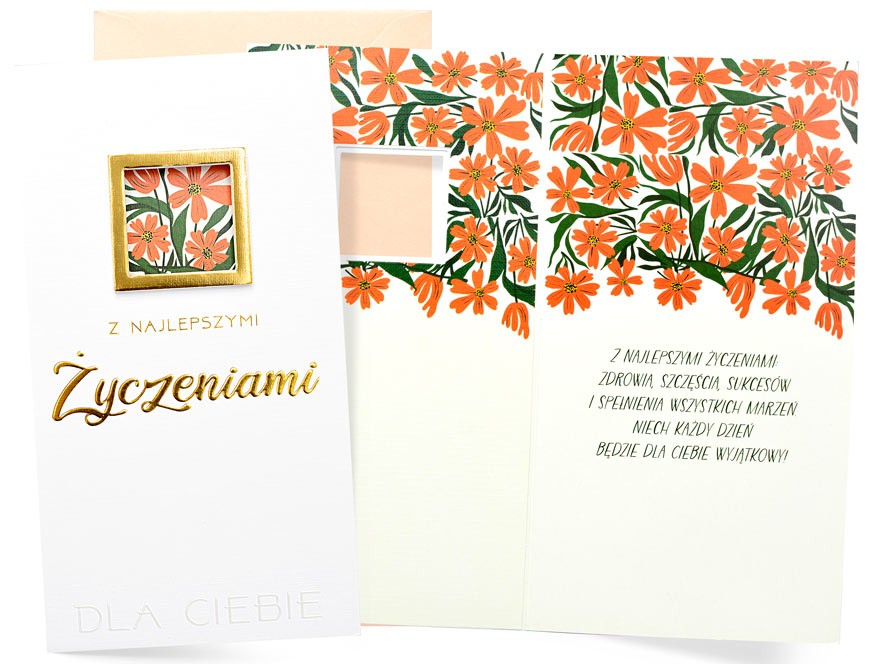 Karnet Passion Moments z kopertą: Z najlepszymi życzeniami PM-470