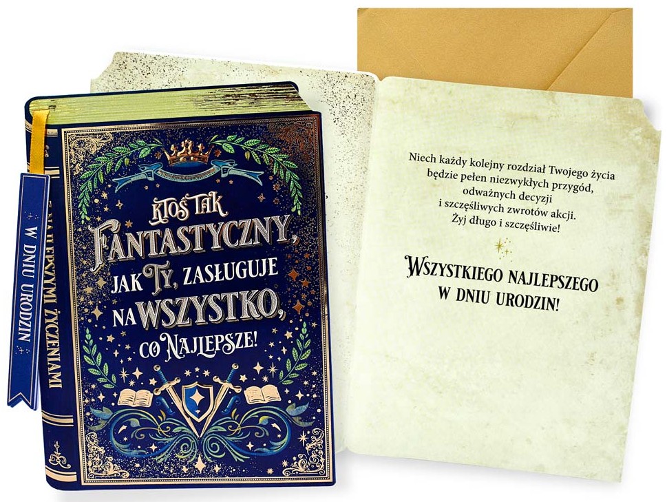 Karnet Dream Cards Plus z kopertą: Urodziny (książka) DKP-127