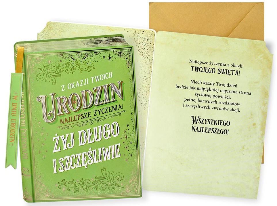 Karnet Dream Cards Plus z kopertą: Urodziny (książka) DKP-129