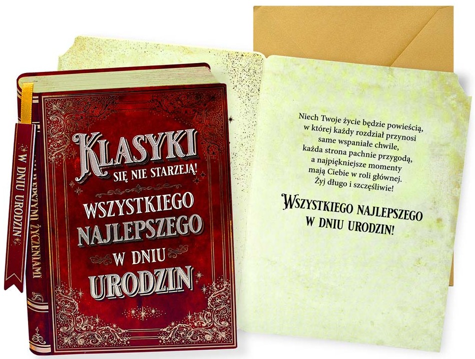 Karnet Dream Cards Plus z kopertą: Urodziny (książka) DKP-130