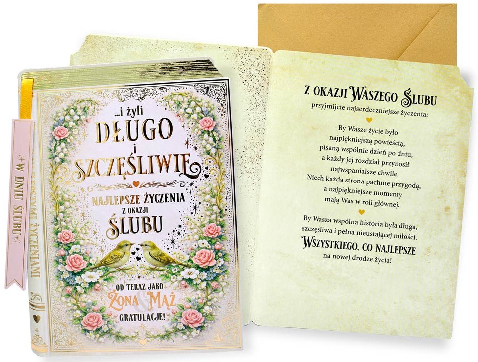 Karnet Dream Cards Plus z kopertą: Ślub (książka) DKP-128