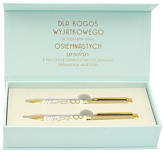 Długopis + Ołówek ELITE Urodziny 18 (osiemnastka, niebieska) DPK-006