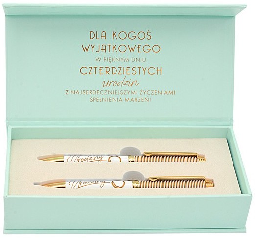 Długopis + Ołówek ELITE Urodziny 40 (niebieski) DPK-009