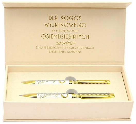 Długopis + Ołówek ELITE Urodziny 80 DPK-014