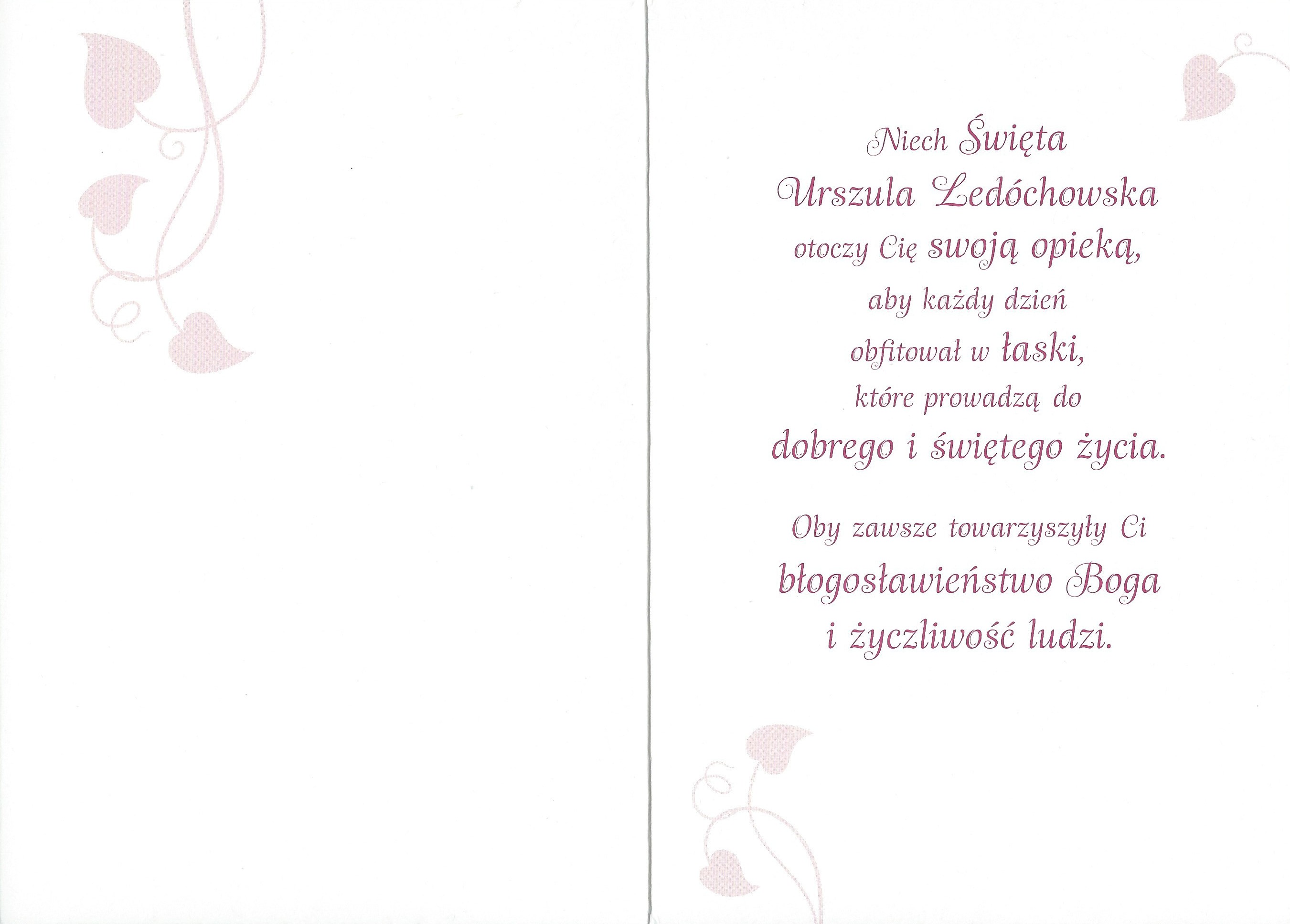 Karnet z kopertą: Ze Świętymi 28 - Życzę Ci opieki Świętej Urszuli Ledóchowskiej