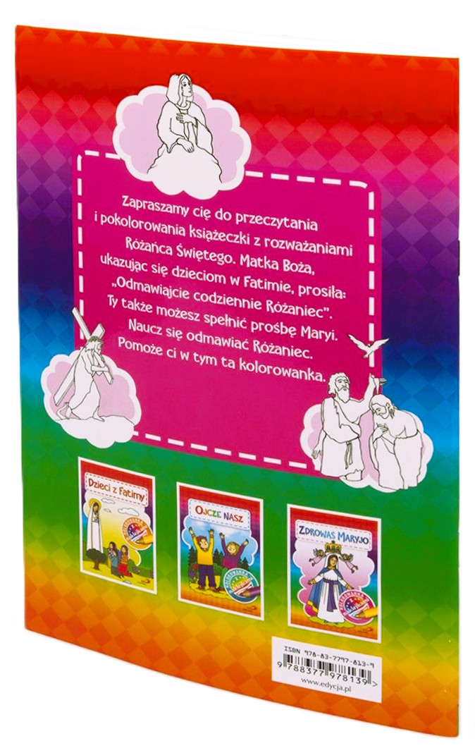 Rózaniec Święty. Kolorowanka z naklejkami - Praca zbiorowa