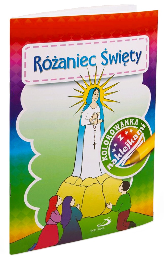 Rózaniec Święty. Kolorowanka z naklejkami - Praca zbiorowa