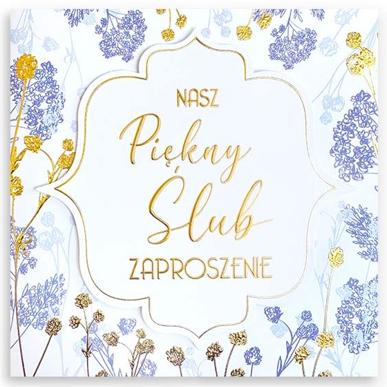 Zaproszenie PREMIUM z kopertą: na Ślub ZP-059 (1 szt.)