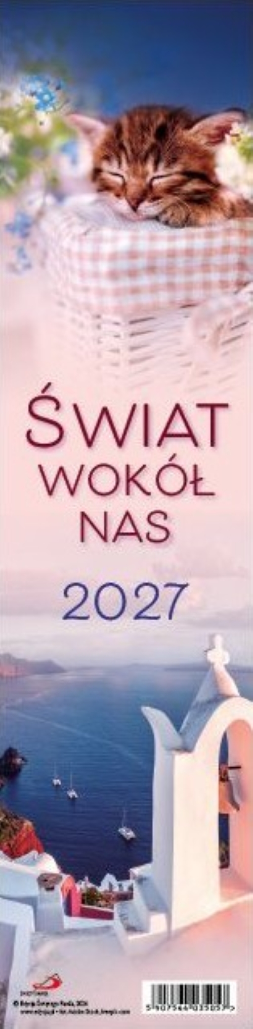 Kalendarz 2027 ŚCIENNY - Świat wokół nas (10,5x42 cm)