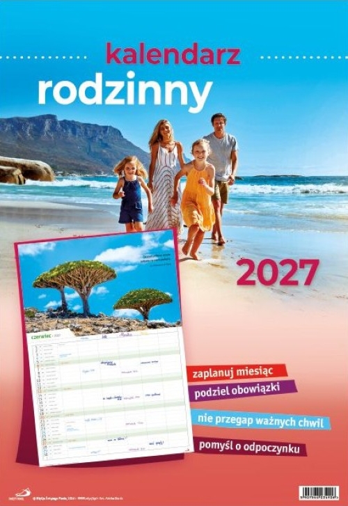 Kalendarz 2027 ŚCIENNY - Rodzinny DUŻY (33,5x48,5 cm)
