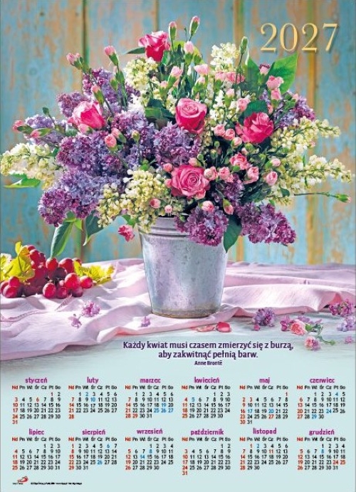 Kalendarz 2027 ŚCIENNY Plakat - BUKIET (49x68 cm)