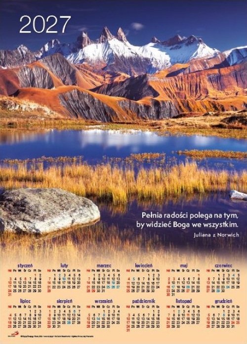 Kalendarz 2027 ŚCIENNY Plakat - GÓRY (49x68 cm)